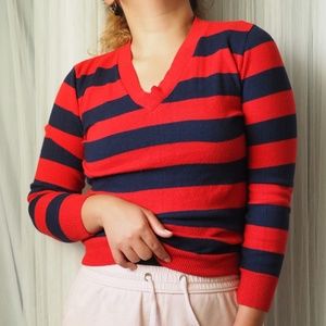 Red and Blue stripes sweater